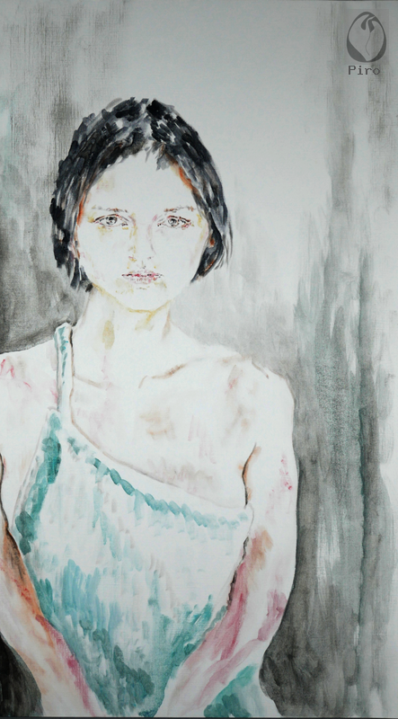 oil on paper - olio su carta di Piro